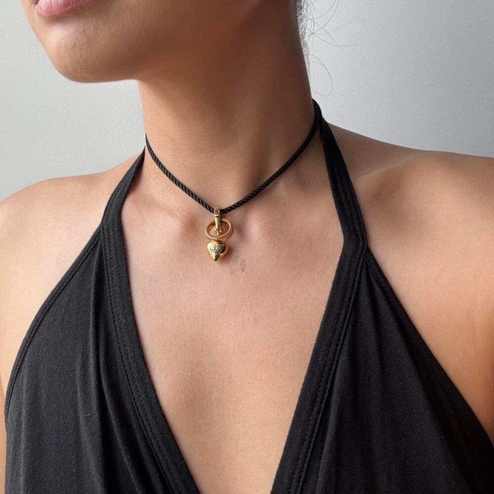 Vintage early Y2K Juicy Couture statement choker necklace